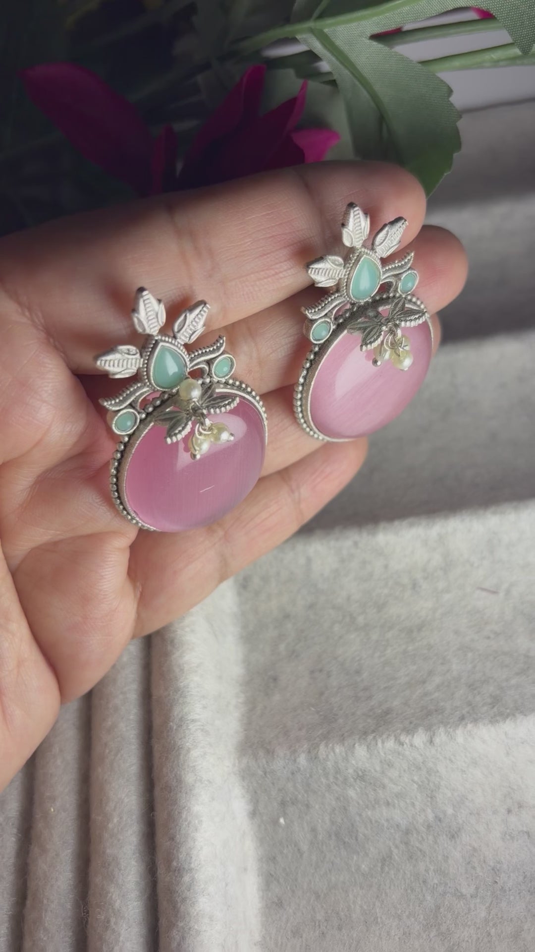 Vintage Pink Earrings