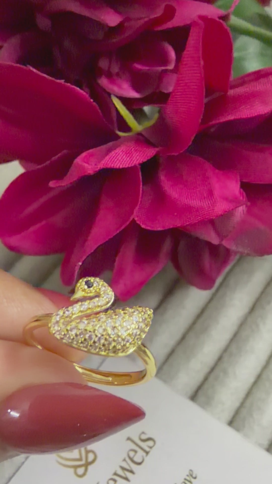Adjustable Swan Ring