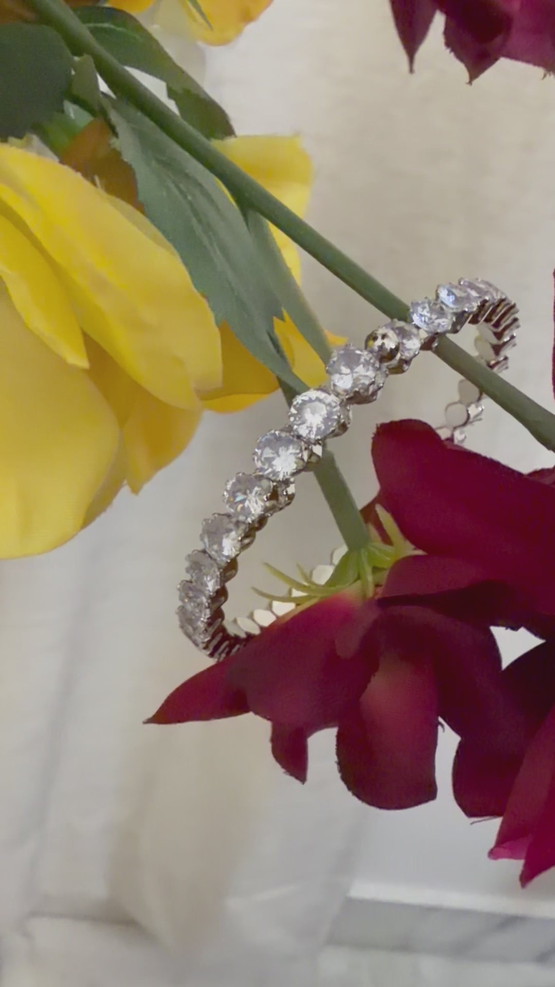 Classic White Tennis Bracelet