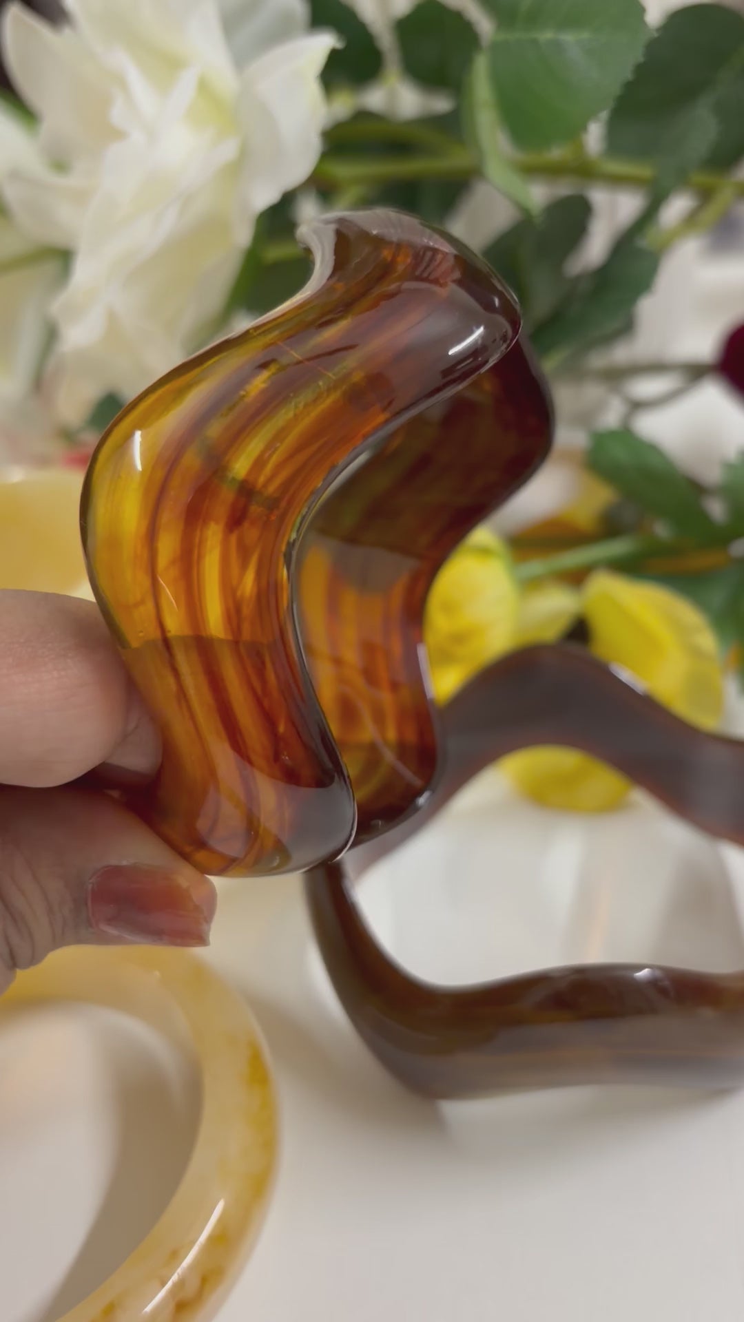 Amber Wave Sculpt Bangle