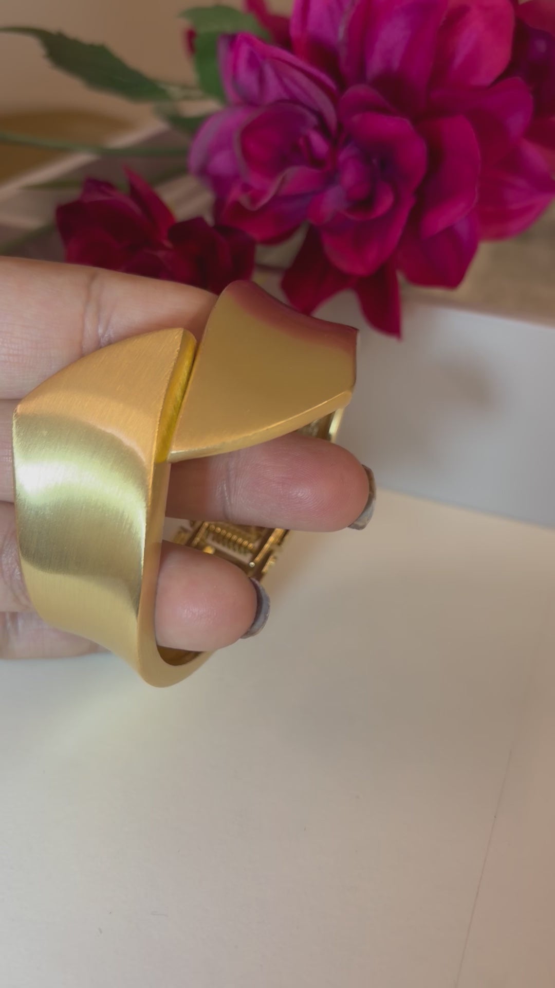 Sculpted Wrap Gold Cuff Bracelet