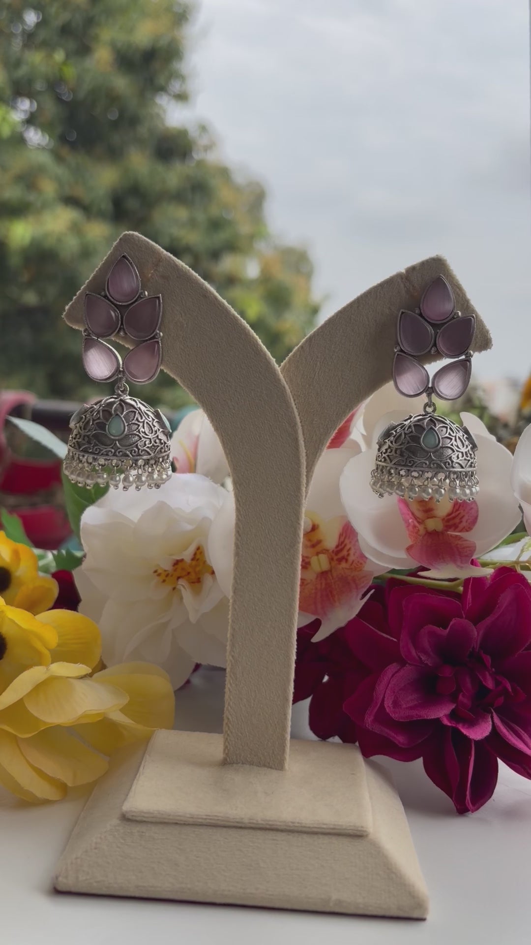 Blush Petal Jhumkas