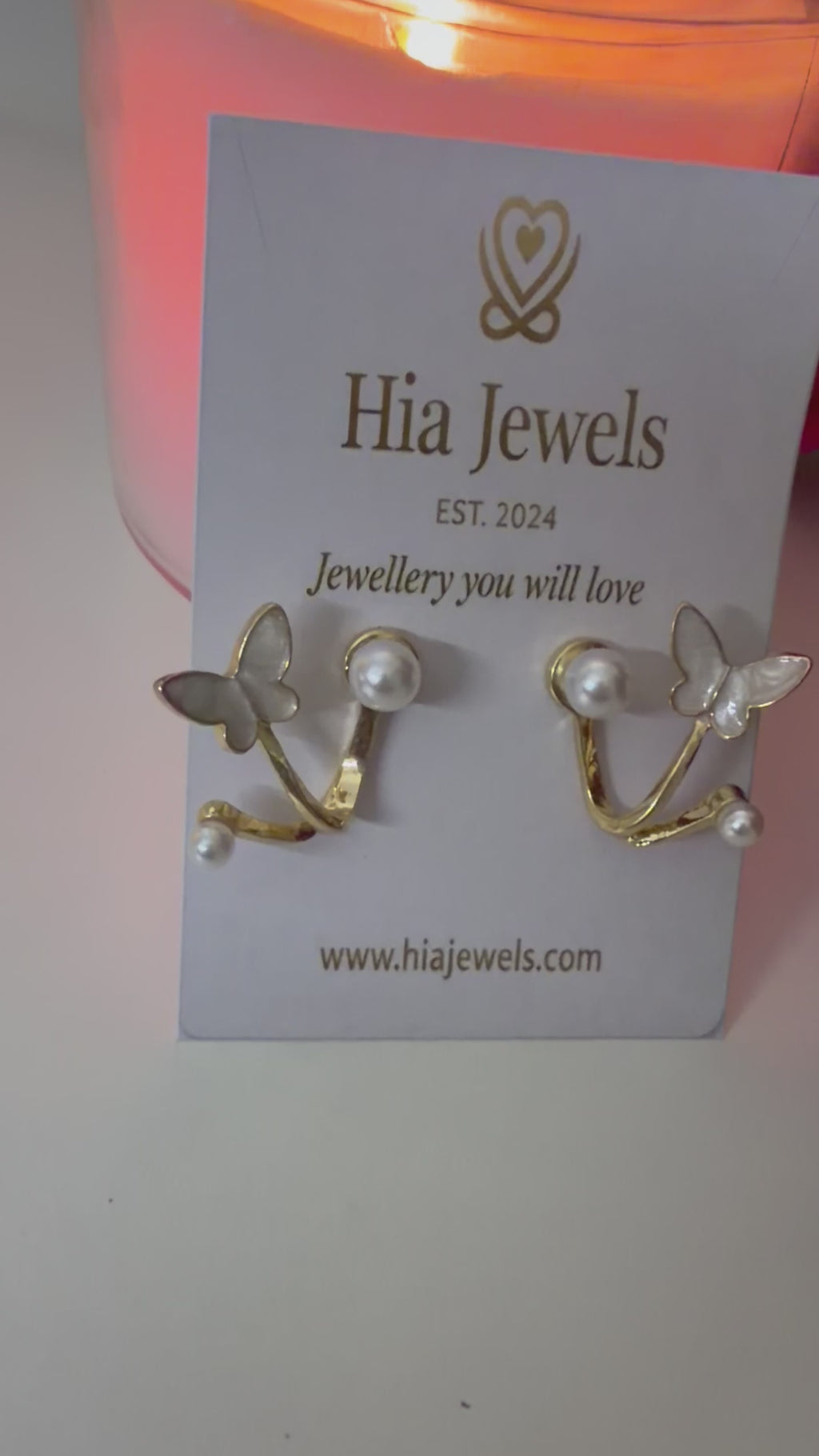 Pearl Butterfly Earrings