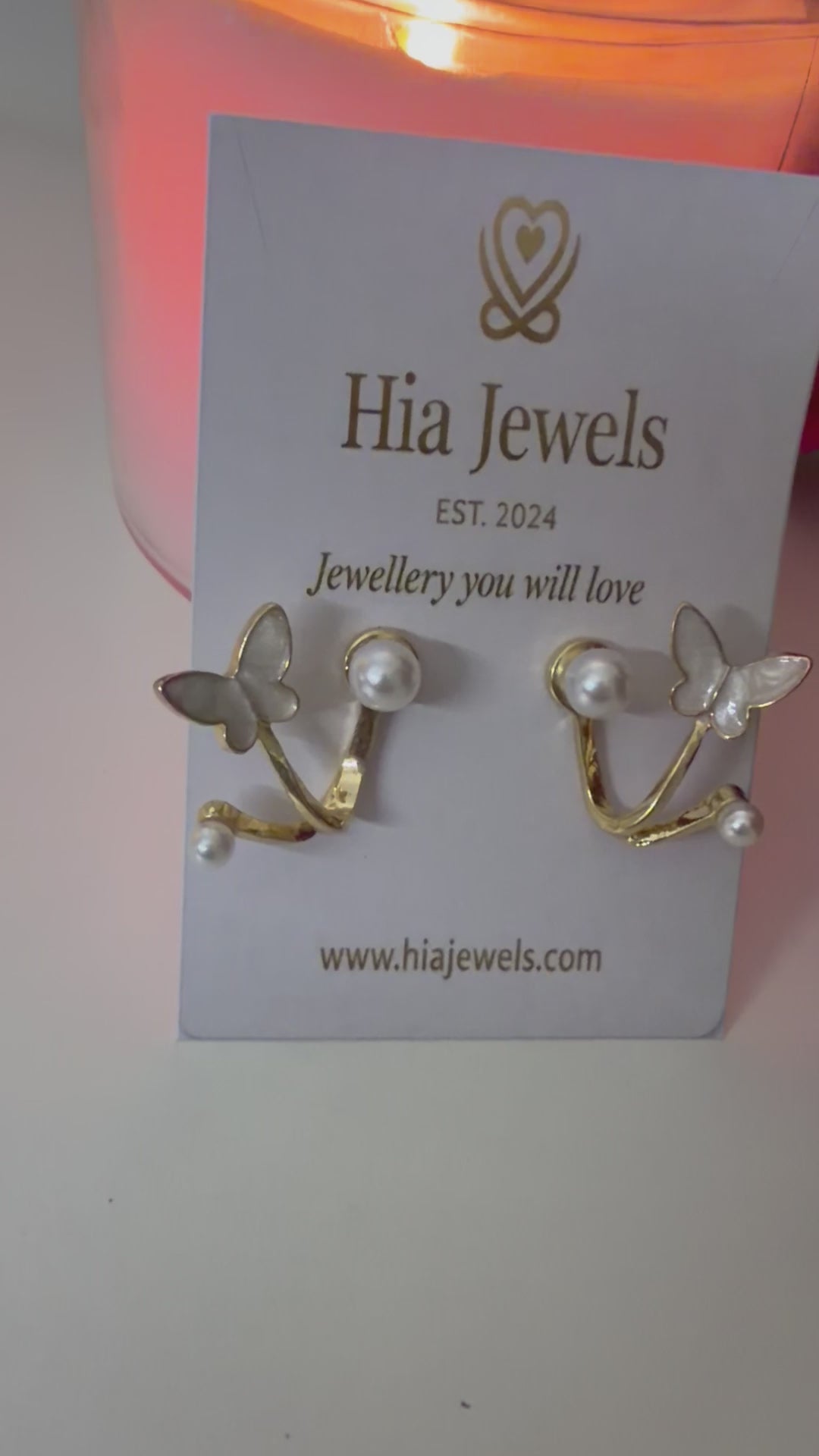 Pearl Butterfly Earrings