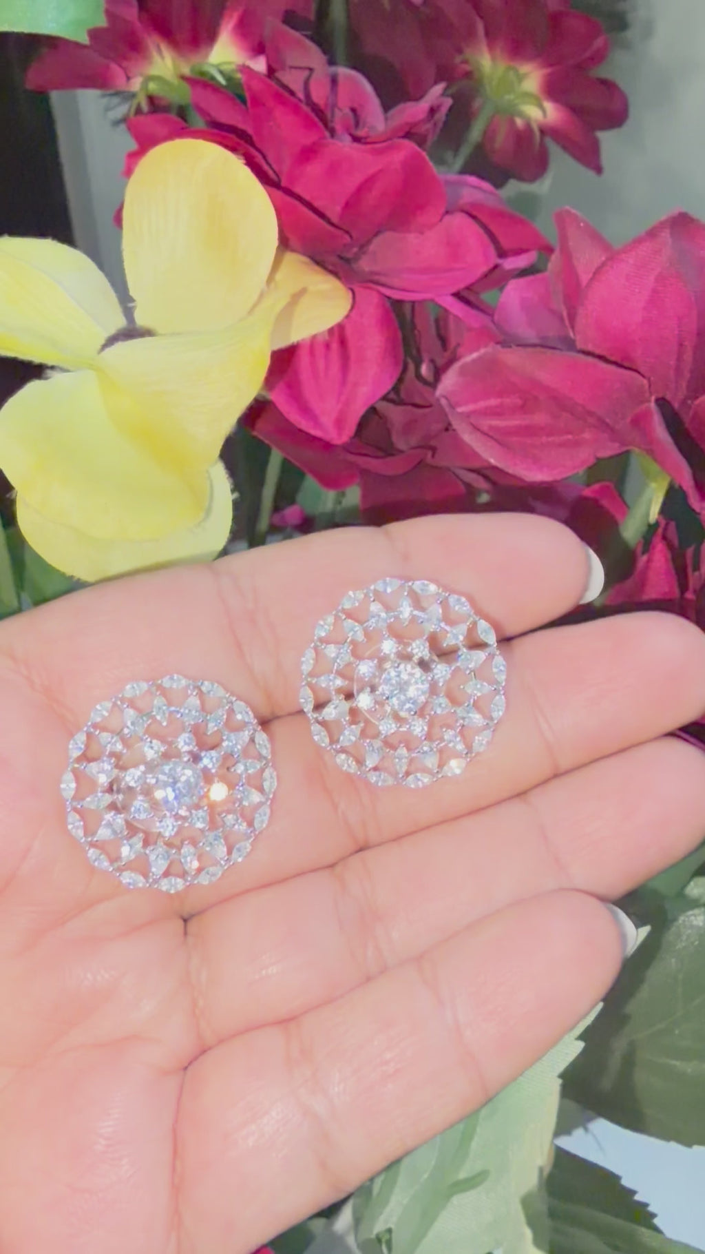 Celestial Snowflake Silver Studs