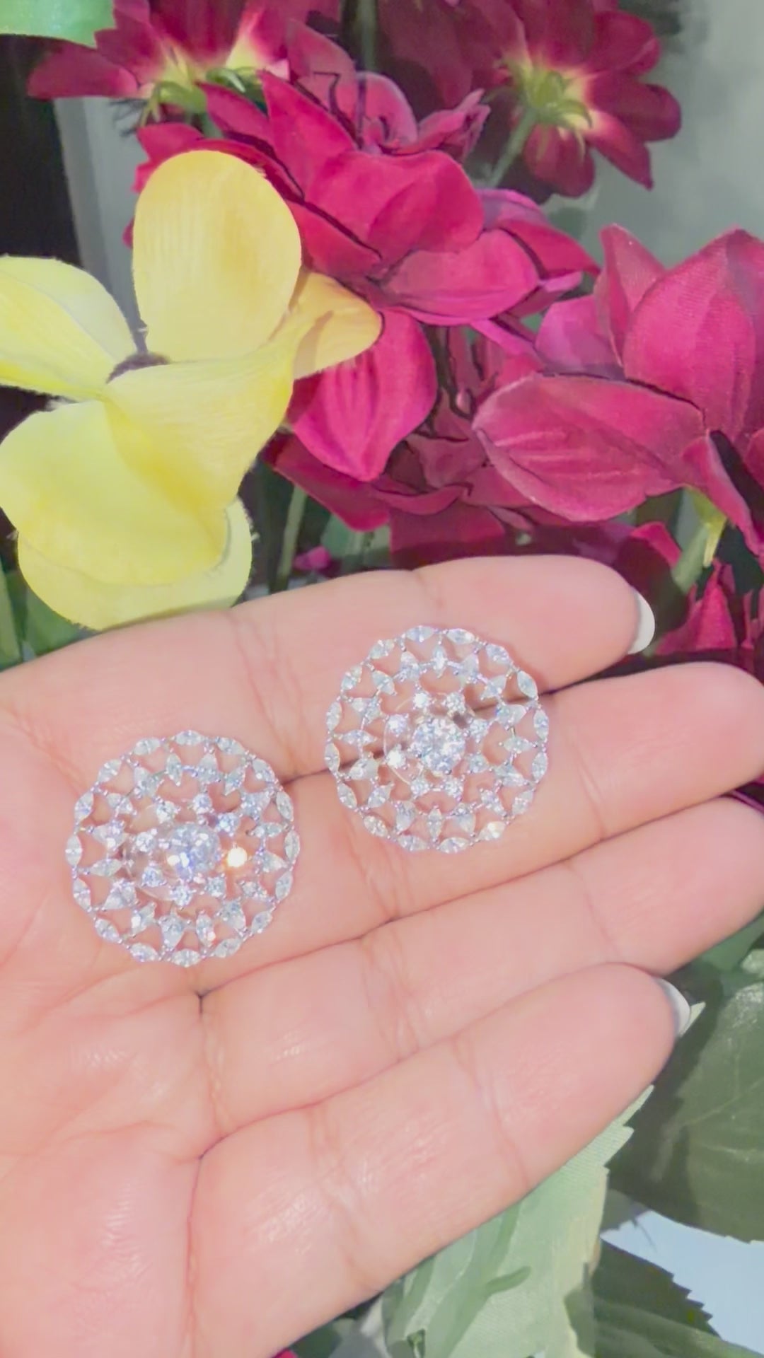 Celestial Snowflake Silver Studs