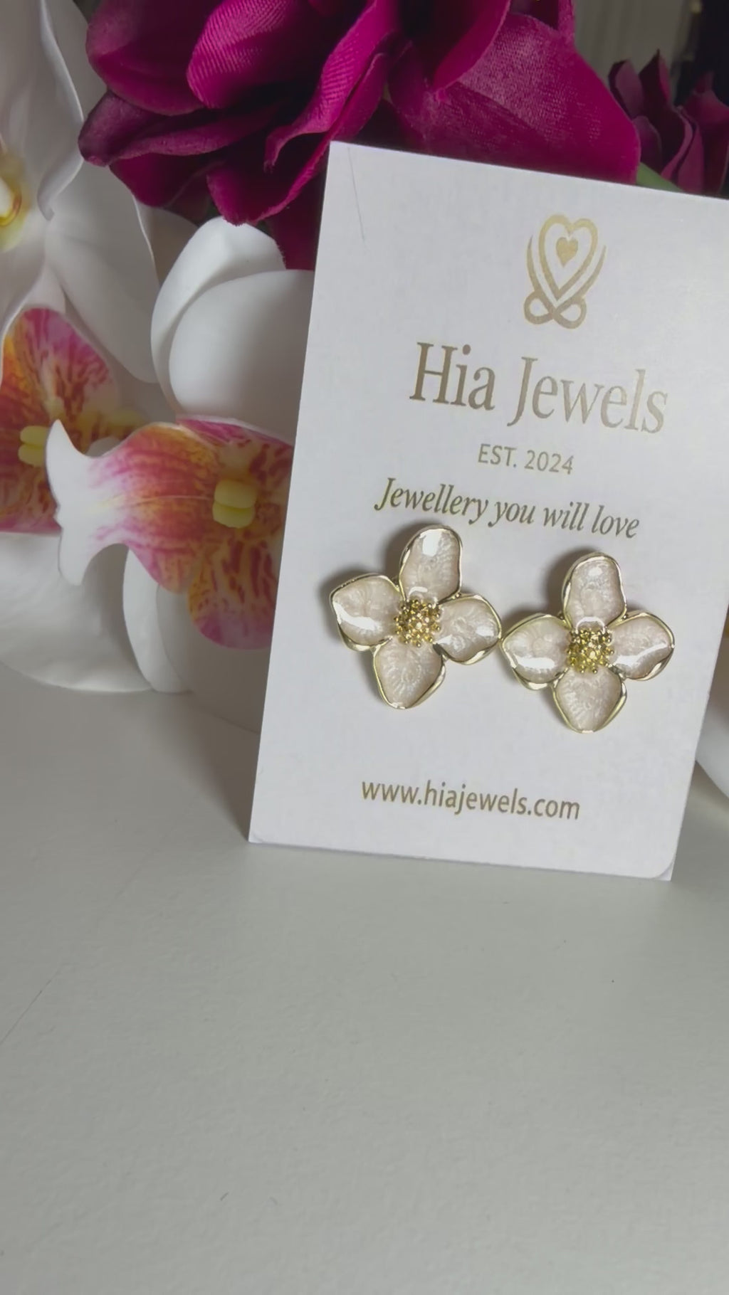 Ivory Bloom Studs