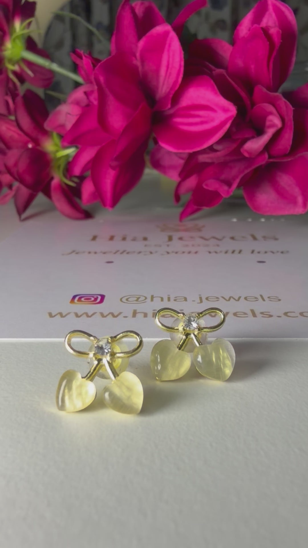 Golden Cherry Earrings